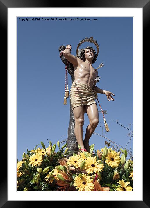 San Sebastian, effigy at fiesta, Tenerife Framed Mounted Print by Phil Crean
