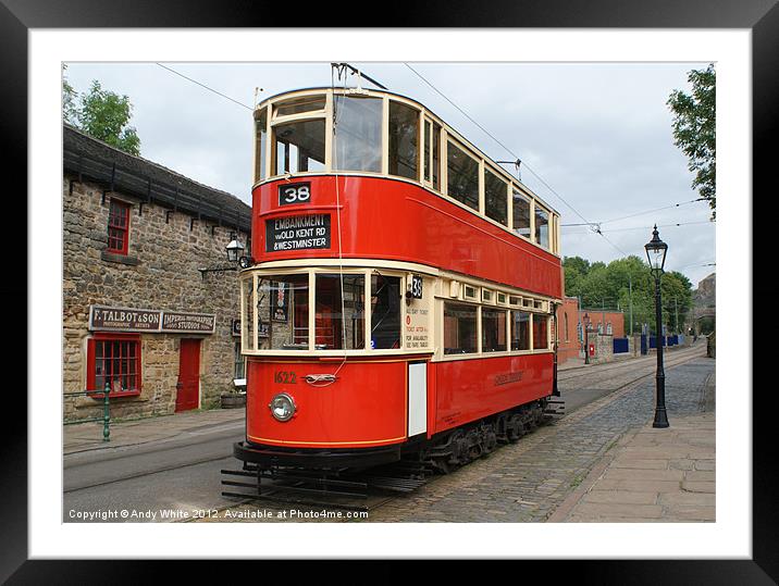 London Tram Framed Mounted Print by Andy White