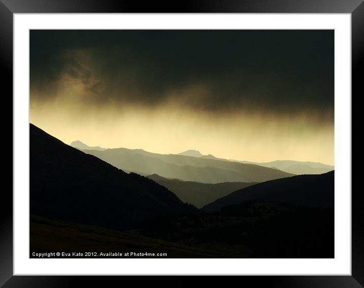 Storm in the Mountains Framed Mounted Print by Eva Kato