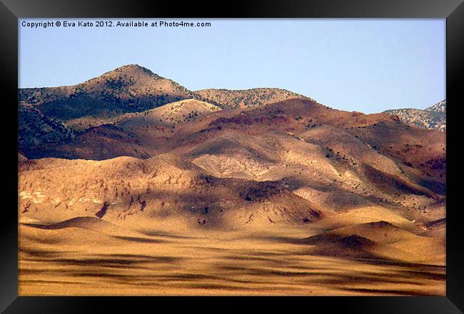 Mojave Sand Dunes Framed Print by Eva Kato