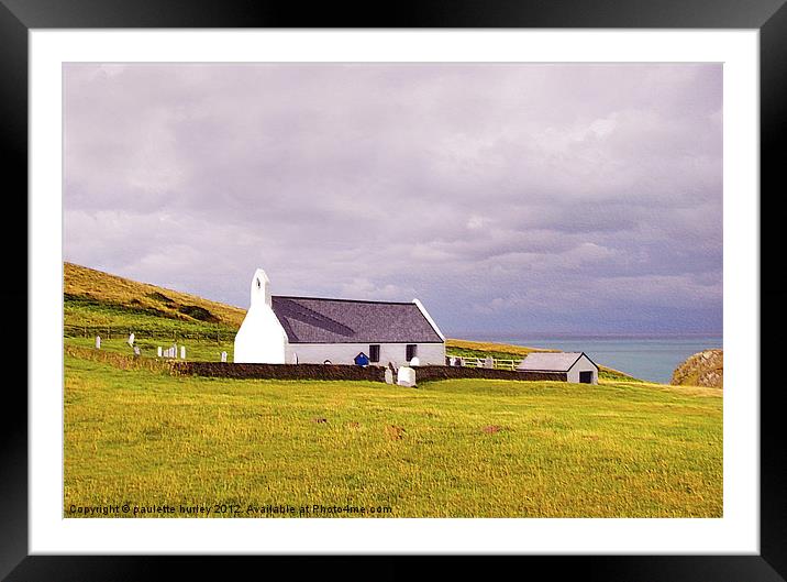 Mwnt Chapel.Ceredigion,Wales. Framed Mounted Print by paulette hurley