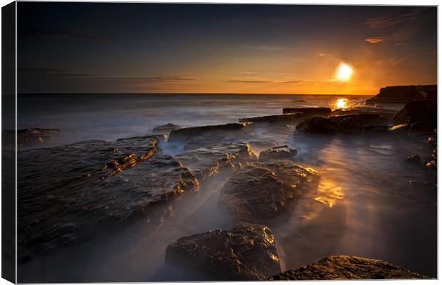 Sunset at Dunraven Bay Canvas Print by Steven Clements LNPS