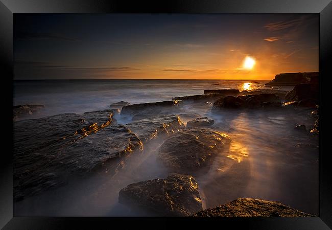 Sunset at Dunraven Bay Framed Print by Steven Clements LNPS