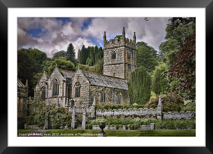 Lanhydrock church Framed Mounted Print by Andy dean