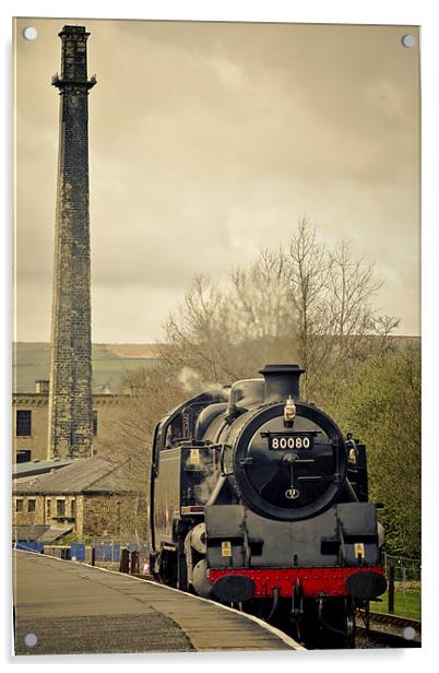 Steam Locomotive Lancashire Acrylic by Chris Walker
