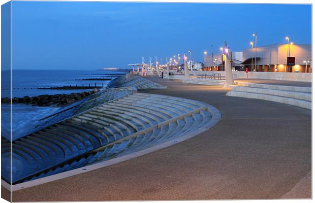 Cleveleys Promenade at Dusk Canvas Print by David McCulloch