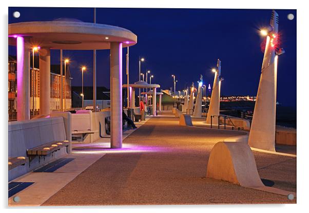 New Promenade at Night Acrylic by David McCulloch