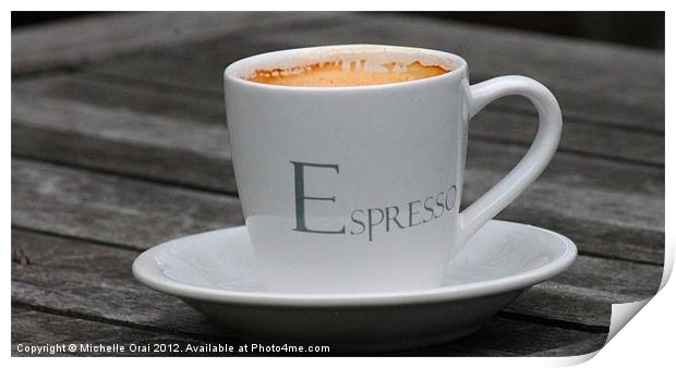 Expresso Froth Print by Michelle Orai