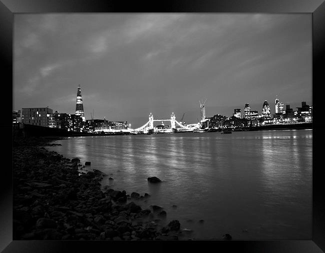 Tower Bridge By Night Framed Print by Thomas Dentith Barnard