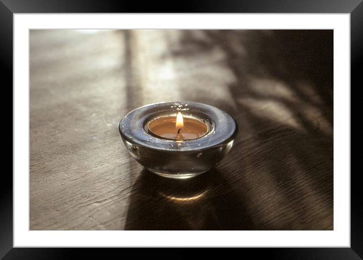 Candle Framed Mounted Print by Lee Osborne