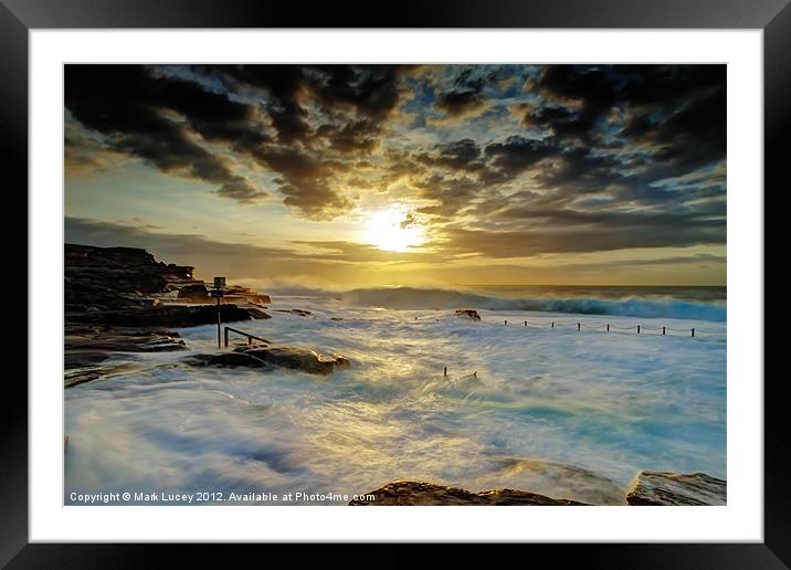 Fury at Maroubra Framed Mounted Print by Mark Lucey