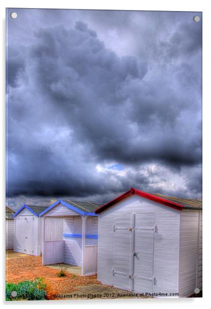 Beach Huts - Shoreham Beach - West Sussex Acrylic by Colin Williams Photography