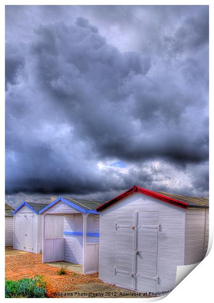 Beach Huts - Shoreham Beach - West Sussex Print by Colin Williams Photography