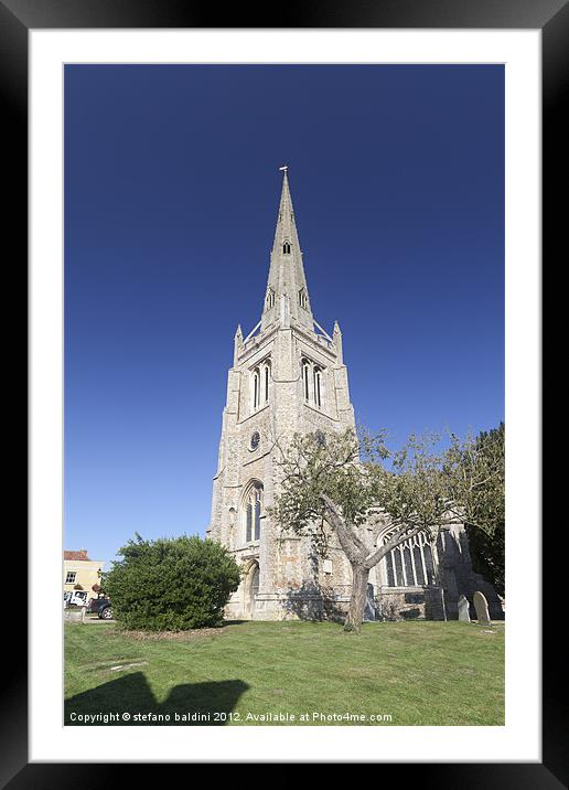 Church tower in Thaxted Framed Mounted Print by stefano baldini