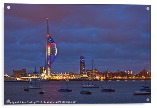 Spinnaker in Red, White and Blue Acrylic by Alice Gosling