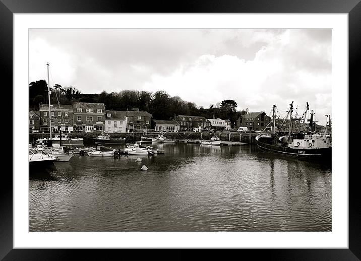 Padstow Harbour Framed Mounted Print by barnabas whiting