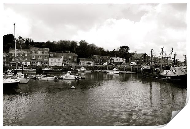 Padstow Harbour Print by barnabas whiting