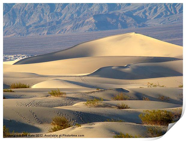 Death Valley Dunes Print by Eva Kato
