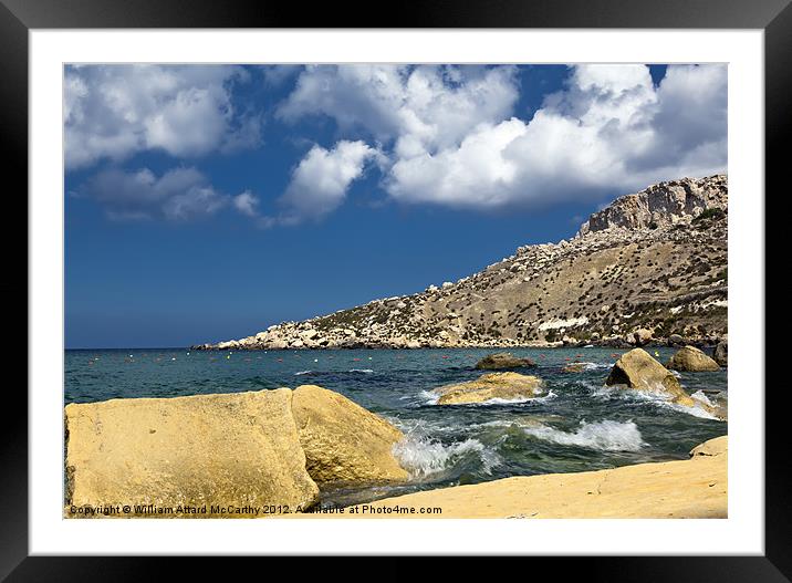 Mgiebah Bay Framed Mounted Print by William AttardMcCarthy