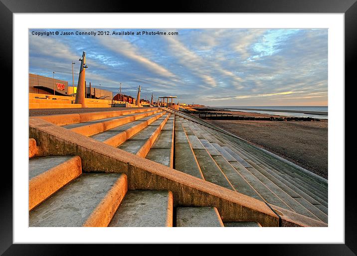 Cleveleys Golden Hour Framed Mounted Print by Jason Connolly