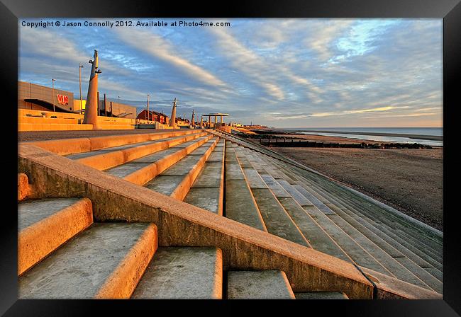 Cleveleys Golden Hour Framed Print by Jason Connolly