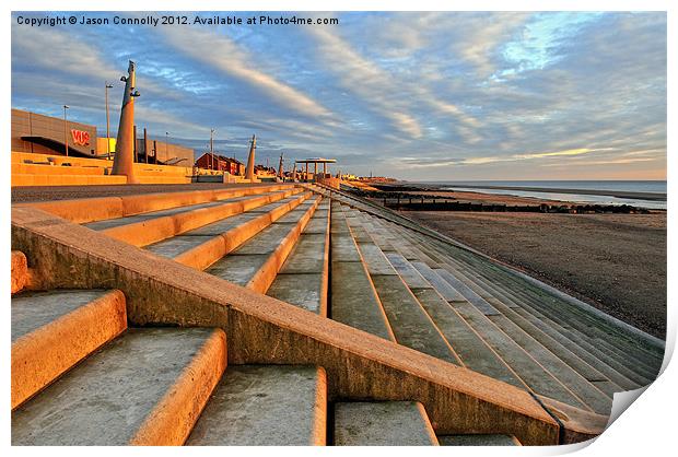 Cleveleys Golden Hour Print by Jason Connolly