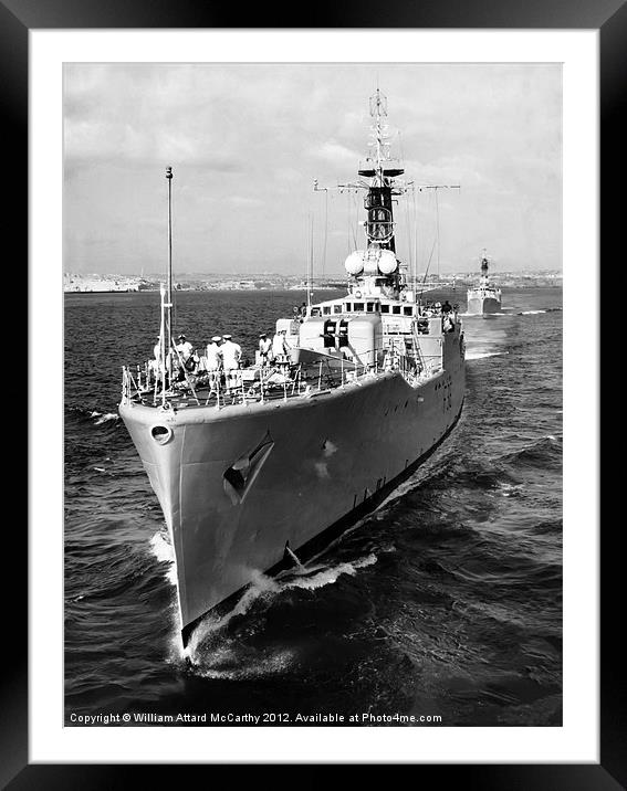 HMS Whitby F36 Framed Mounted Print by William AttardMcCarthy
