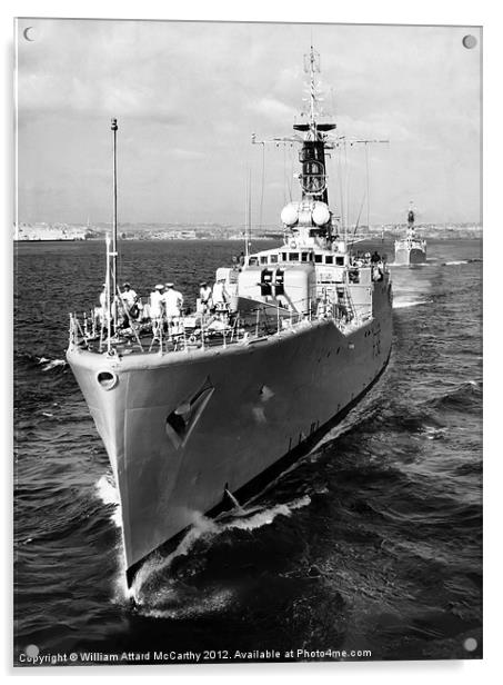 HMS Whitby F36 Acrylic by William AttardMcCarthy
