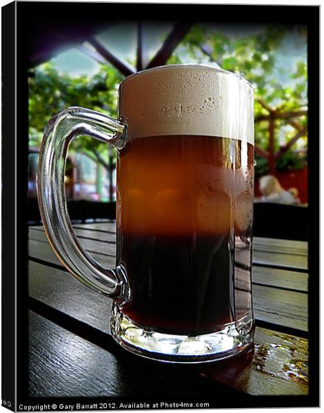 Life In The Beer Garden Canvas Print by Gary Barratt