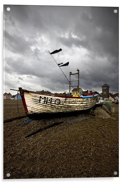 Aldeburgh Fishing Boats Acrylic by Darren Burroughs