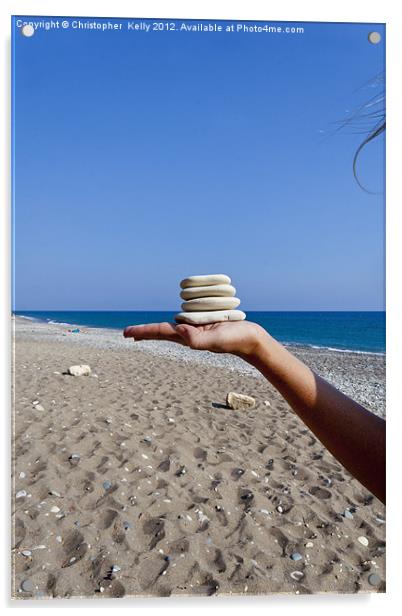 Balancing the stones Acrylic by Christopher Kelly