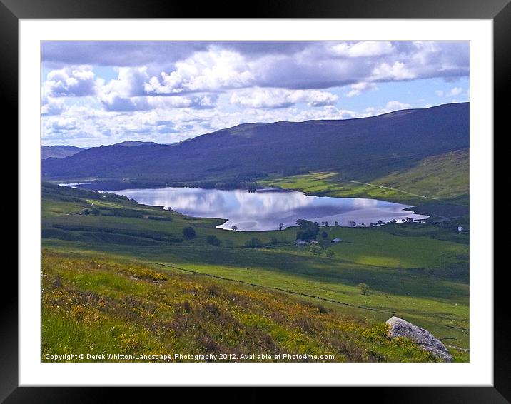 Beautiful Loch Freuchie Framed Mounted Print by Derek Whitton