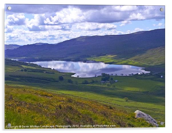 Beautiful Loch Freuchie Acrylic by Derek Whitton