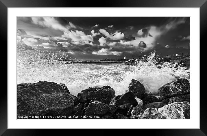 Burry Port splash Framed Mounted Print by Creative Photography Wales