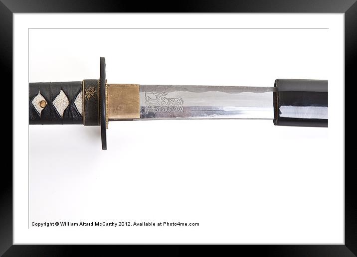 Samurai Katana Blade Framed Mounted Print by William AttardMcCarthy