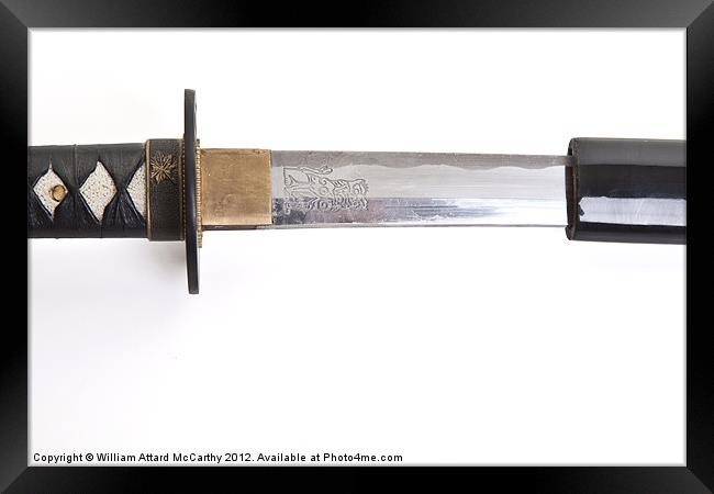 Samurai Katana Blade Framed Print by William AttardMcCarthy