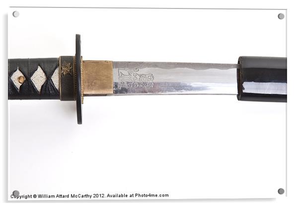 Samurai Katana Blade Acrylic by William AttardMcCarthy