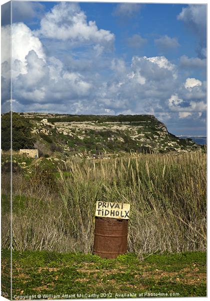Private - No Entry Canvas Print by William AttardMcCarthy
