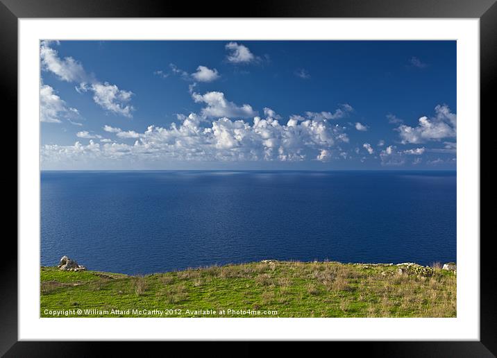 Land Sky and Sea Framed Mounted Print by William AttardMcCarthy