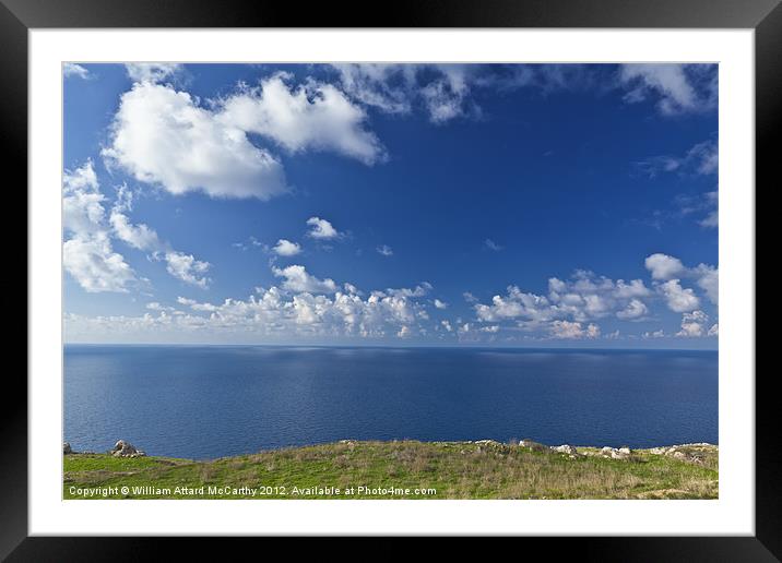 Land Sky and Sea Framed Mounted Print by William AttardMcCarthy