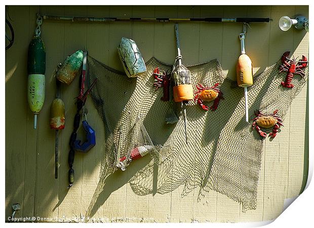 Fishing gear Print by Donna Duclos