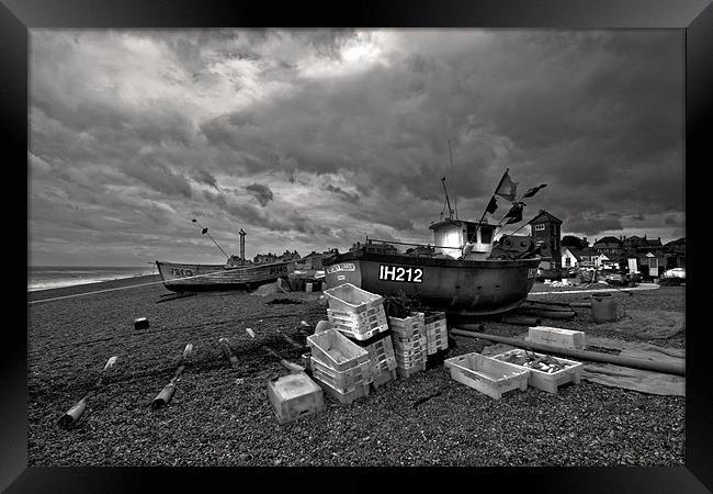Storm Over Aldeburgh Framed Print by Darren Burroughs