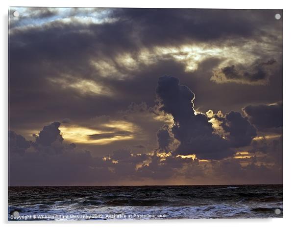 Golden Bay Sunset Acrylic by William AttardMcCarthy
