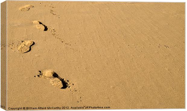 Sand Footsteps Canvas Print by William AttardMcCarthy