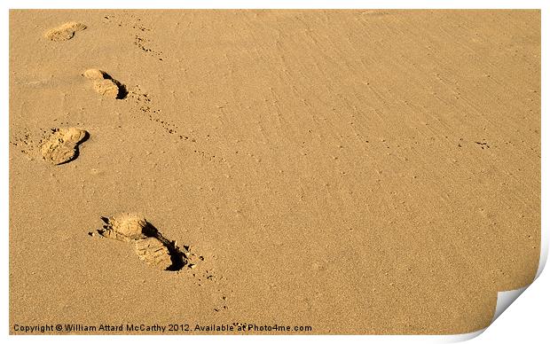 Sand Footsteps Print by William AttardMcCarthy