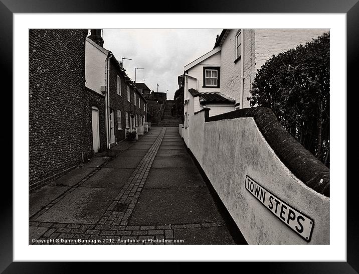 Aldebough Town Steps Framed Mounted Print by Darren Burroughs