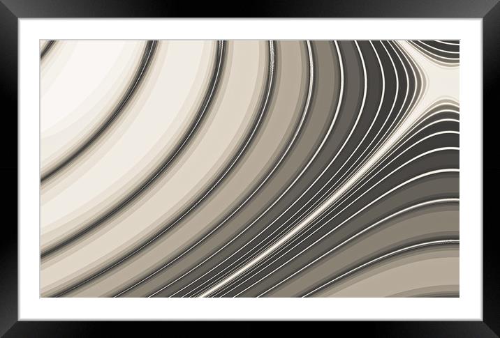 Abstract curve art Framed Mounted Print by David Pyatt