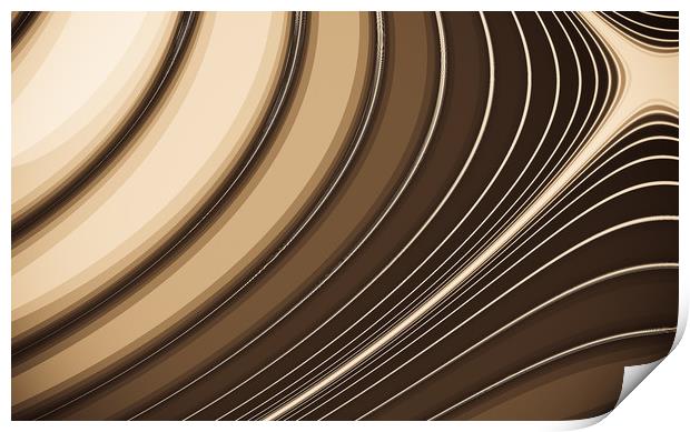 Abstract curve art Print by David Pyatt