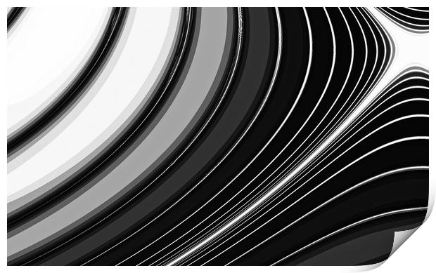 Abstract curve art Print by David Pyatt