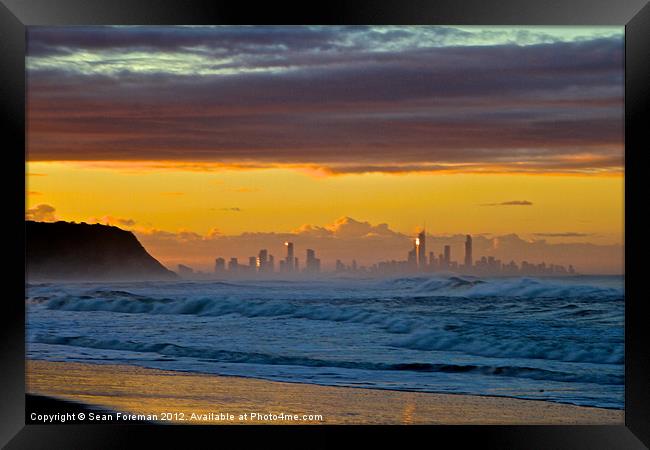 Surfer's Paradise Framed Print by Sean Foreman